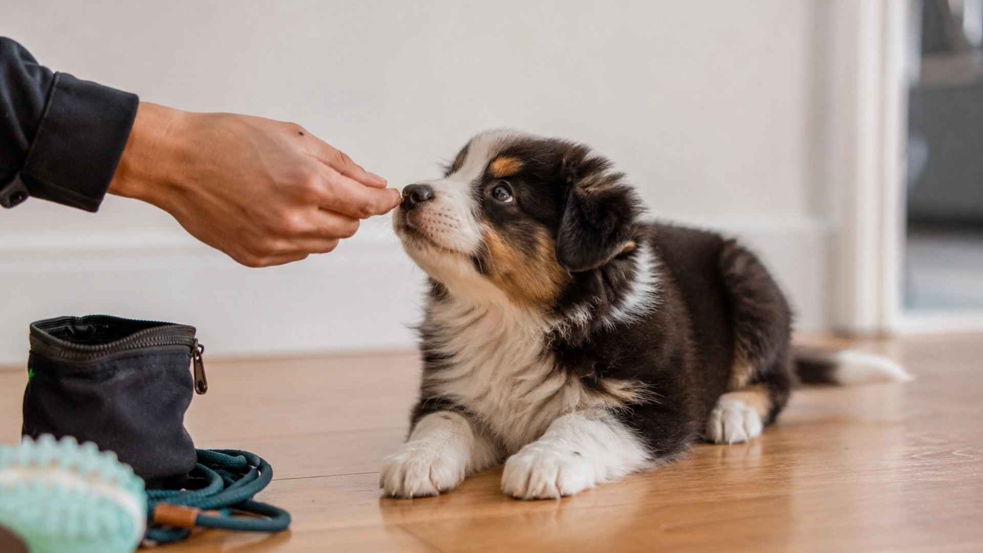 Cachorro descubriendo su entorno